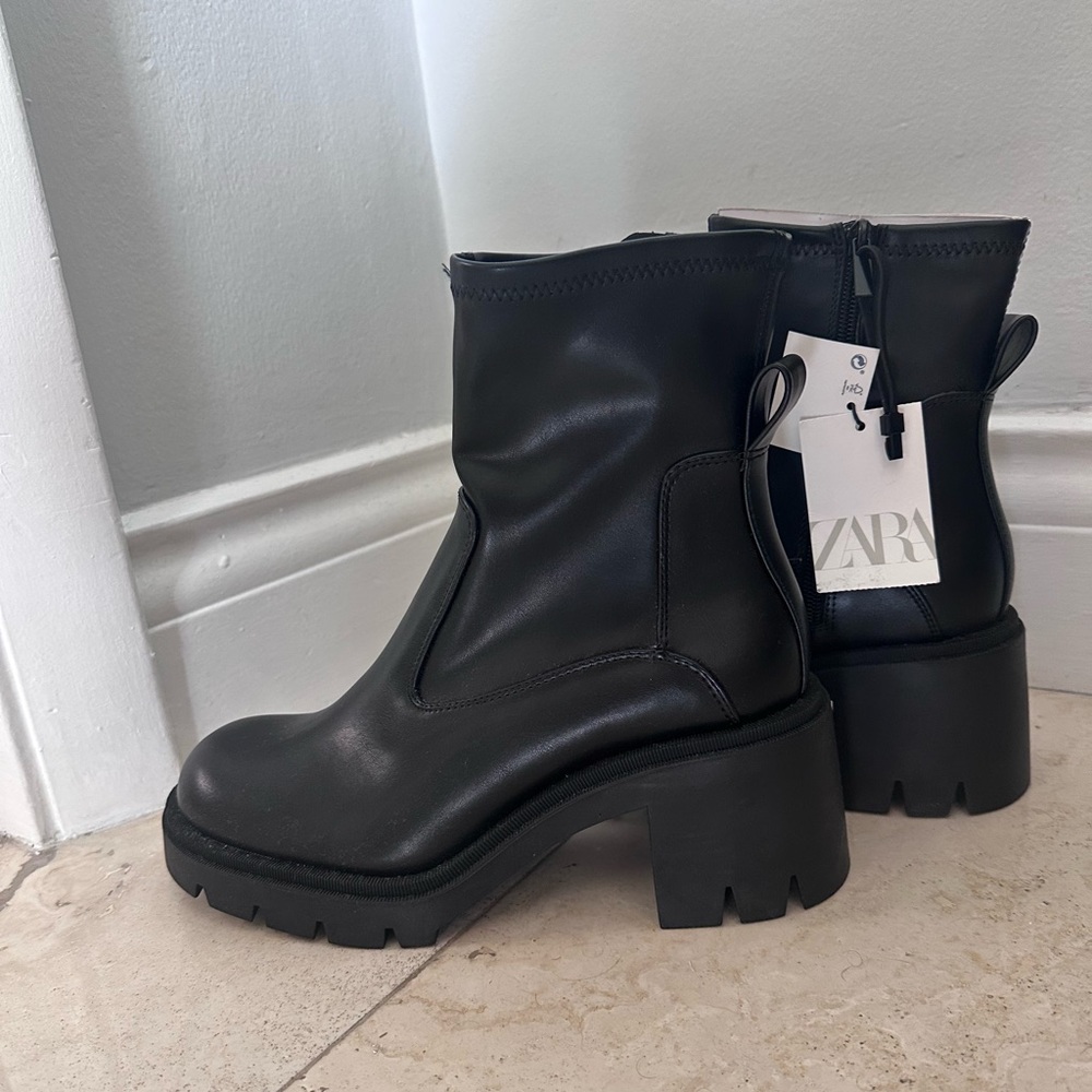 Zara Black Booties
